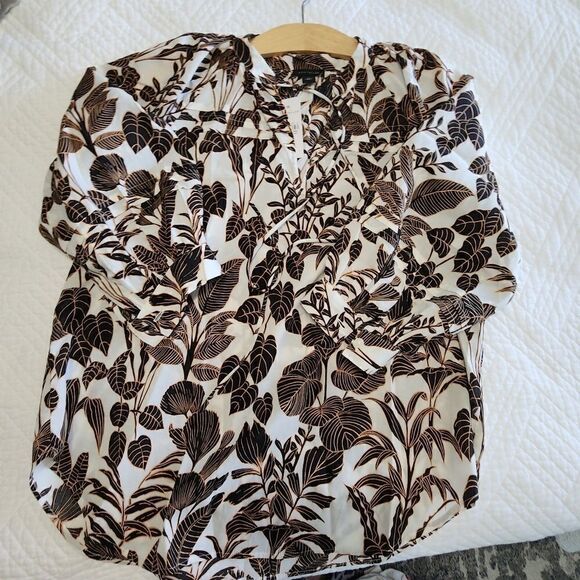 Ann Taylor safari boho pullover blouse - Picture 12 of 14